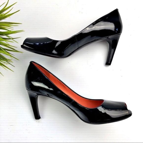 Via Spiga Patent Leather V-savannah Peep Toe pumps size 8 - Picture 4 of 8